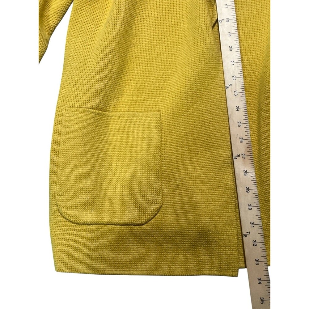 Talbots Milano Stitch Sweater Jacket Harvest Sun Yellow Size Medium Cardigan NWT - Picture 5 of 8